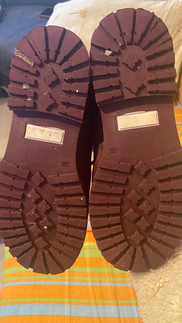 Bordo Süet Dolgu Topuk Bağcıklı Kadın Bot - Görsel 3