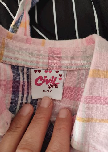 s Beden pembe Renk Kadın Pembe Pamuklu Uzun Kollu Bağlamalı Gömlek