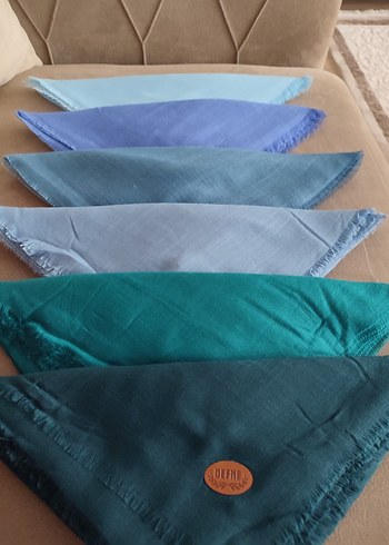 Pembe Keten Fular, Fırfırlı Kenar - Görsel 5