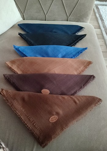 Pembe Keten Fular, Fırfırlı Kenar - Görsel 6