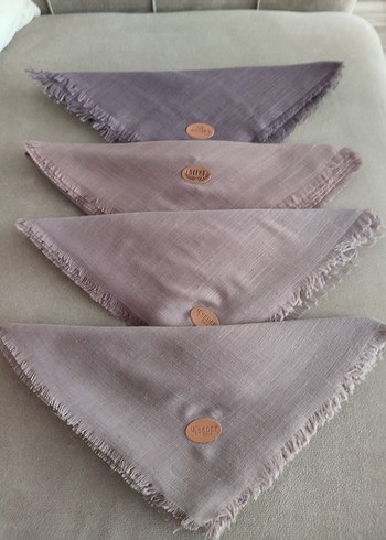 Pembe Keten Fular, Fırfırlı Kenar - Görsel 9