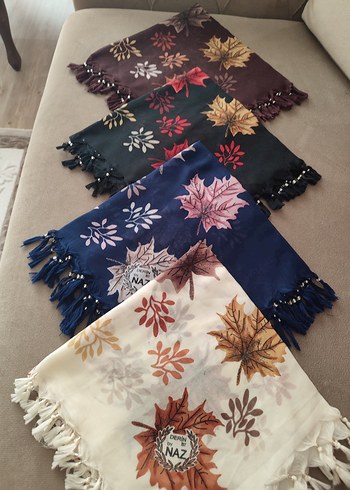 #sokme boncuklu eşarp modelleri - Görsel 2