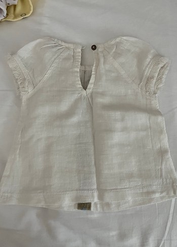 Bg marka Nakışlı Beyaz Keten Kız Bluzu - Görsel 2