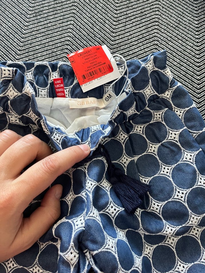 Kızlar için Bol Kesim Bağcıklı Pantolon - Görsel 3