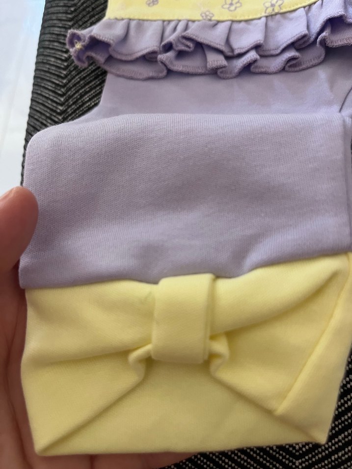 Bebek Kız Pastel Mor Fırfırlı Takım - Görsel 3