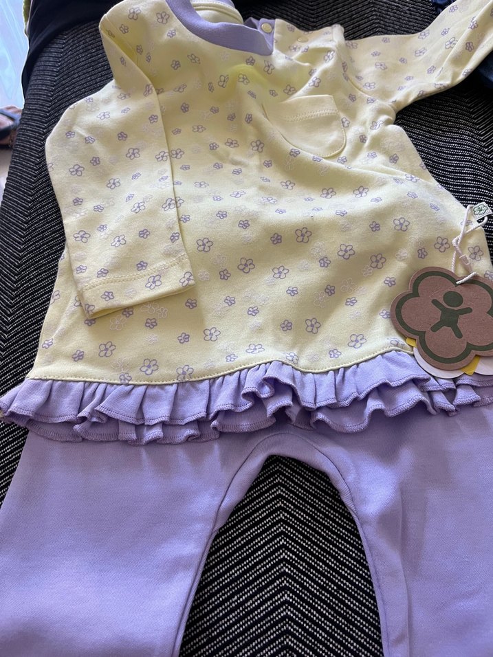 Bebek Kız Pastel Mor Fırfırlı Takım - Görsel 4