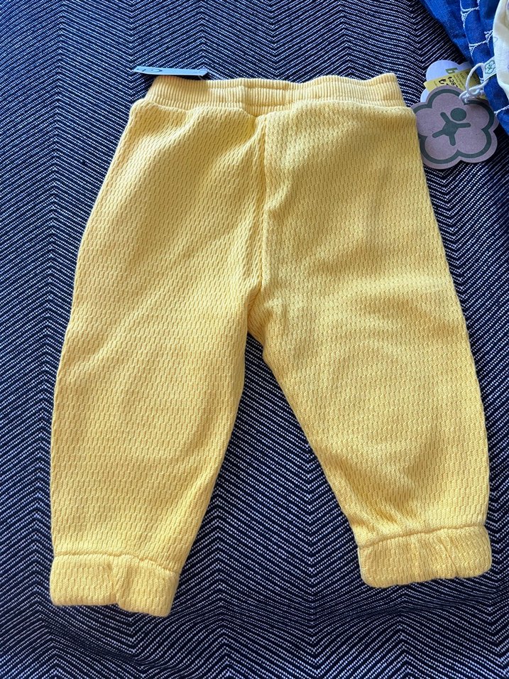 Sarı Örgü Erkek Çocuk Pantolon - Görsel 2