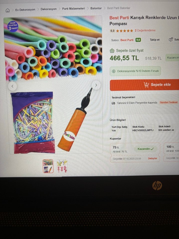 Renkli 40 Parça Balon ve Pompa Seti - Görsel 3