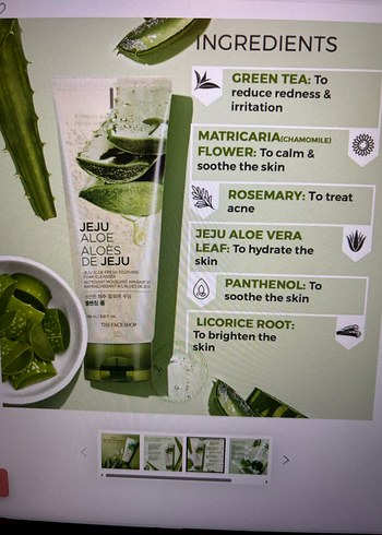 Aloe Vera Yüz Temizleyici Jel ve Nemlendirici - Görsel 4