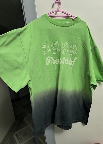 46 Beden yeşil Renk collusion ombre unisex oversize