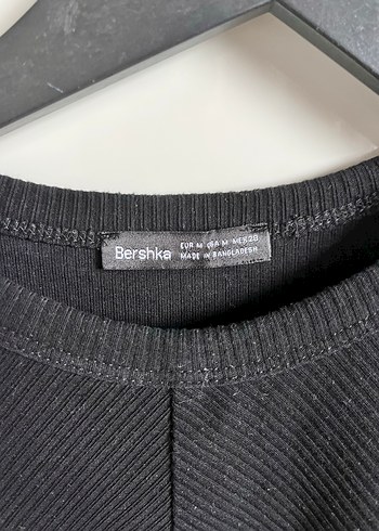 Uzun Kollu Siyah Crop Bluz - Görsel 3