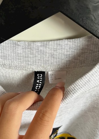 Gri Baskılı Zincir Detaylı Biker Sweatshirt - Görsel 2