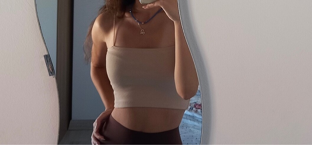Zara askılı crop