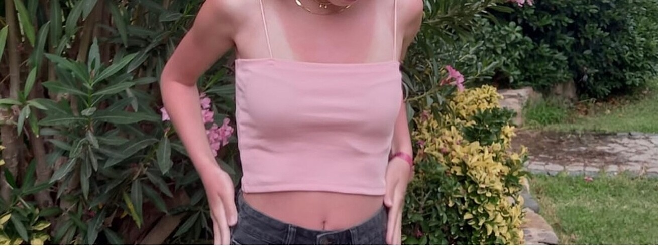 Zara askılı crop