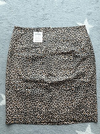 Leopar desenli yazlik etek