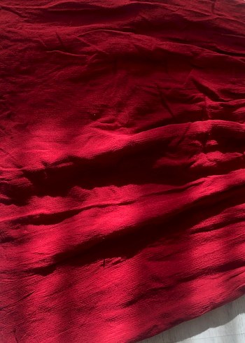 Düğmeli Kırmızı Midi Hamile Etek - Görsel 5