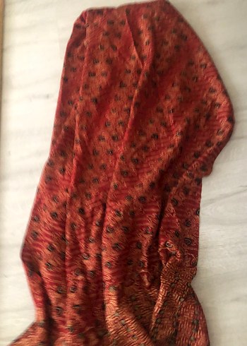 Kırmızı Desenli Uzun Bohem Etek - Görsel 2