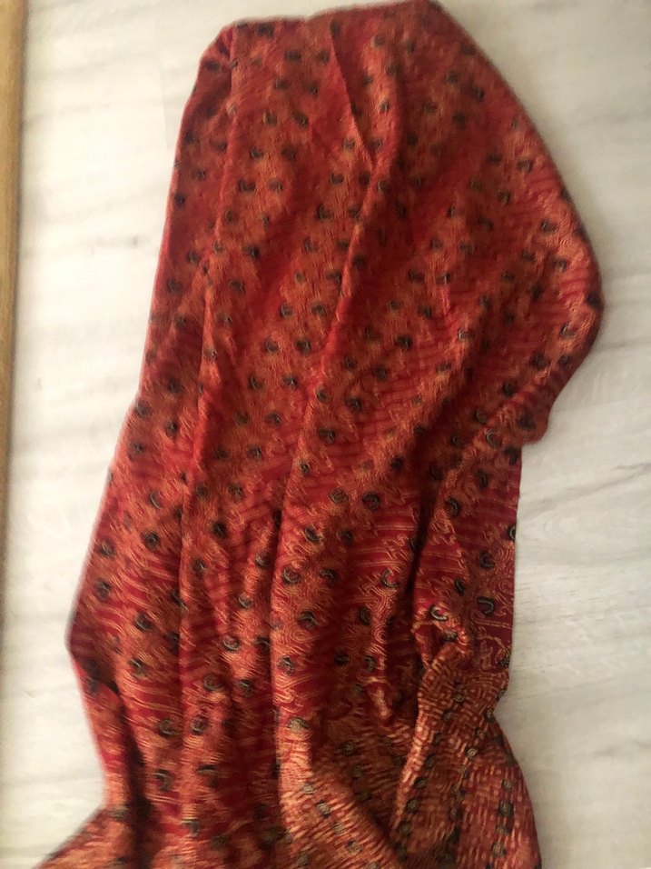 Kırmızı Desenli Uzun Bohem Etek - Görsel 2