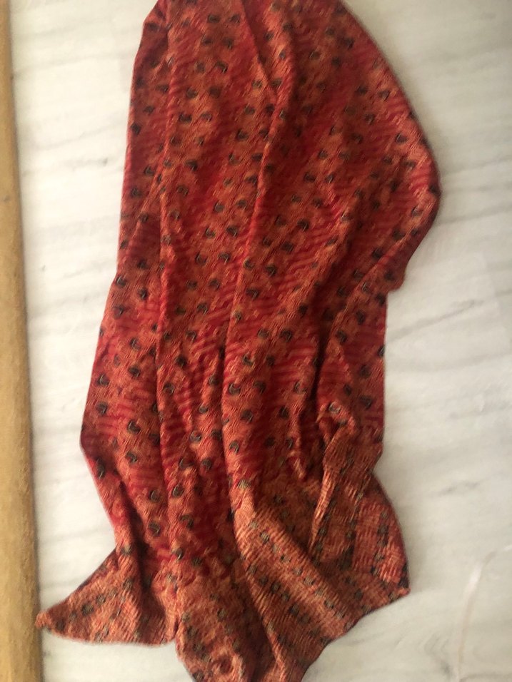 Kırmızı Desenli Uzun Bohem Etek - Görsel 3