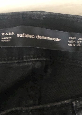 Nakışlı Siyah Bol Kesim Kadın Kot Pantolon - Görsel 3