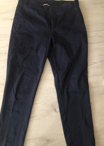 Lacivert Kadın Denim Kumaş Pantolon - Görsel 7