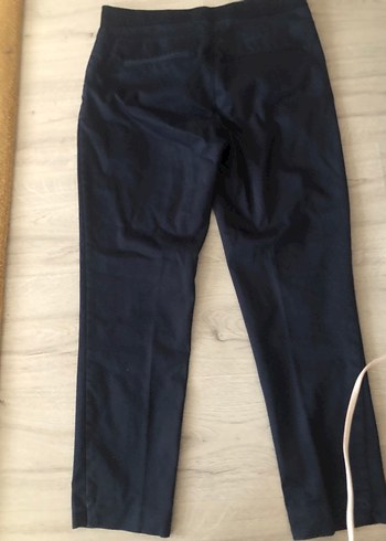 Lacivert Kadın Denim Kumaş Pantolon - Görsel 4