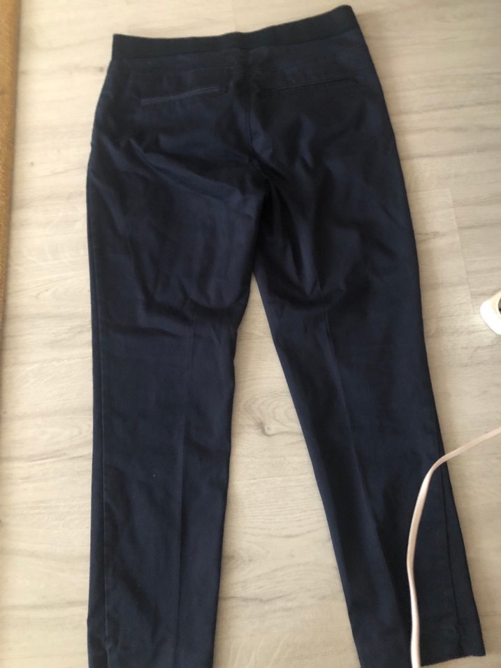 Lacivert Kadın Denim Kumaş Pantolon - Görsel 3