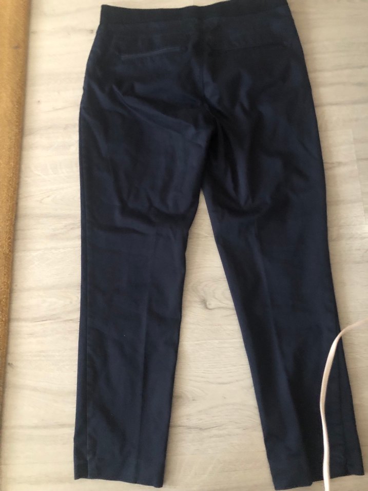 Lacivert Kadın Denim Kumaş Pantolon - Görsel 4