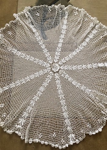 El Yapımı Bohem Dantel Yuvarlak Örtü - Görsel 2