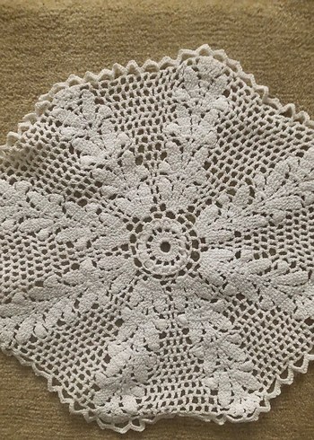 El Yapımı Bohem Dantel Yuvarlak Örtü - Görsel 6