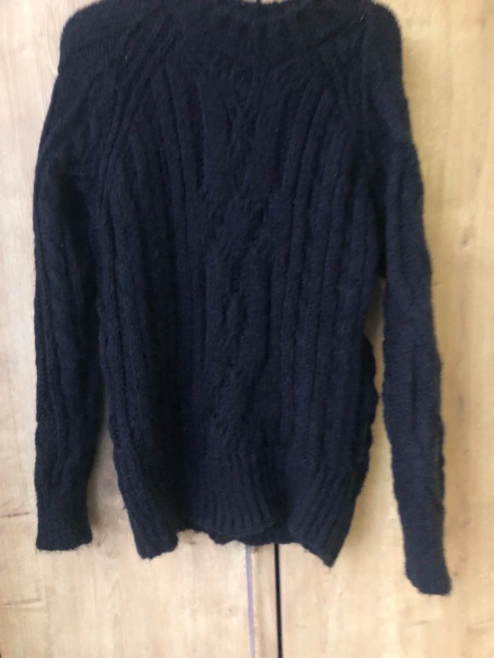 Siyah Örgü Kadın Kazak - Görsel 3