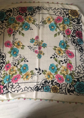 Dantel Detaylı Çok Renkli Bohem Kadın Fuları - Görsel 10