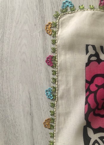 Dantel Detaylı Çok Renkli Bohem Kadın Fuları - Görsel 11