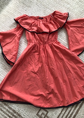 Pembe Straplez Midi Bohem Elbise