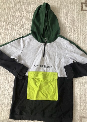 Kapüşonlu Fermuarlı Erkek Sweatshirt