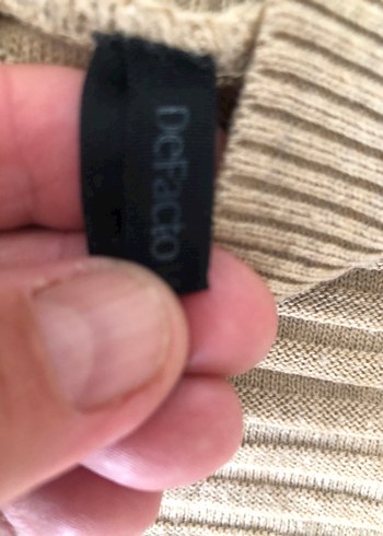LC Waikiki Bej Kadın Boğazlı Triko Kazak
