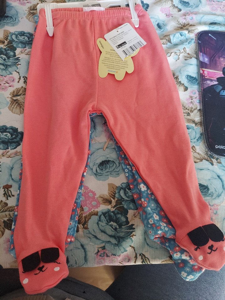 HelloBaby 2'li Pati Alt Bebek Önlüğü - Pembe - Görsel 4