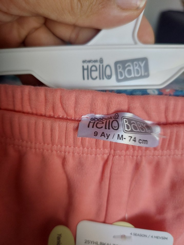 HelloBaby 2'li Pati Alt Bebek Önlüğü - Pembe - Görsel 3