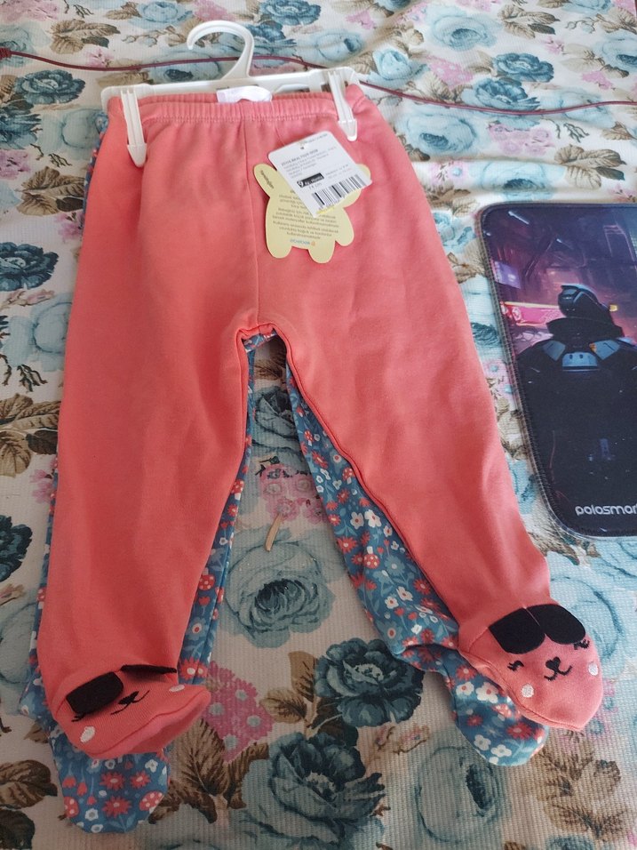 HelloBaby 2'li Pati Alt Bebek Önlüğü - Pembe - Görsel 2