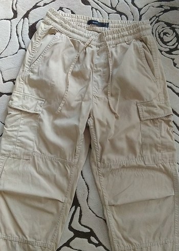 s Beden ten rengi Renk Bej kumaş kargo pantolon