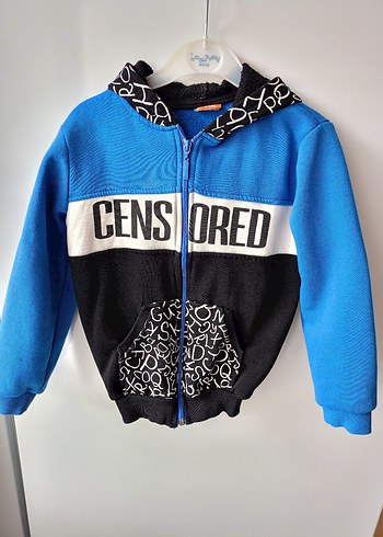5 Yaş Beden mavi Renk Çocuk Renkli Fermuarlı Sweatshirt