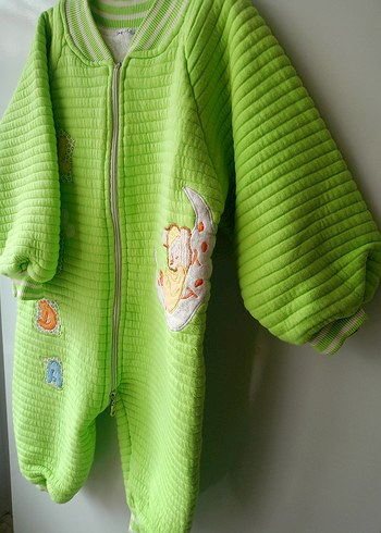 Uzun Kollu Fermuarlı Bebek Tulum - Görsel 3