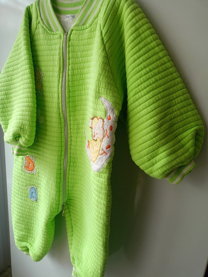 Uzun Kollu Fermuarlı Bebek Tulum - Görsel 3