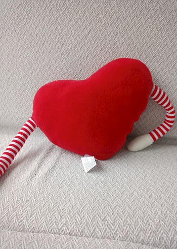 Kırmızı Kalp Tasarımlı Peluş Oyuncak - Görsel 2