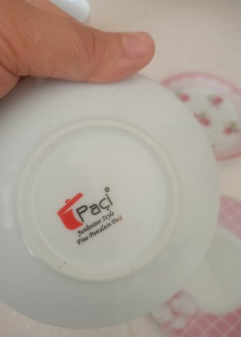 Pembe Desenli 4'lü Çay Fincanı Seti - Görsel 9