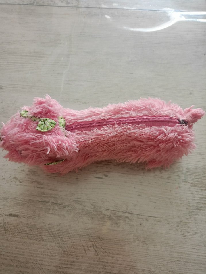 Pembe Peluş Kedi kalemlik - Görsel 2