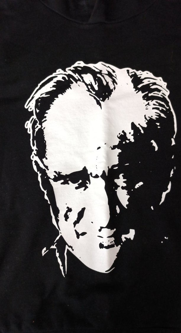 Siyah Kapüşonlu Atatürk Baskılı Sweatshirt - Görsel 2
