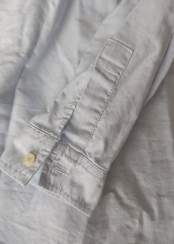 Benetton Mavi coton erkek çocuk gömlek - Görsel 9