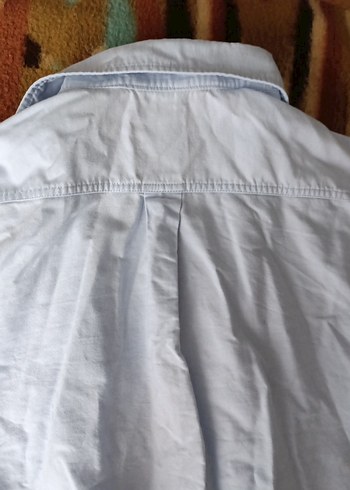 Benetton Mavi coton erkek çocuk gömlek - Görsel 6