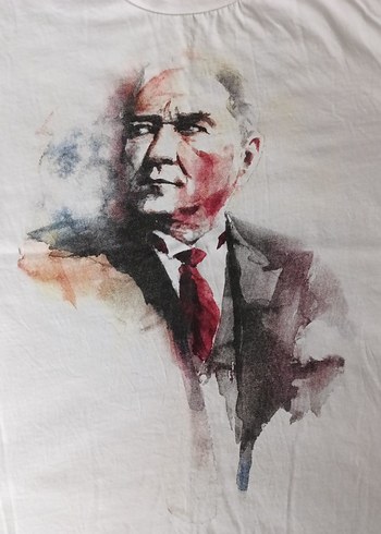 Defacto Atatürk Baskılı Beyaz Kısa Kollu Tişört